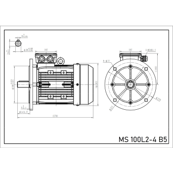 Silnik elektryczny 3kW 1400 obr/min. 100 B5
